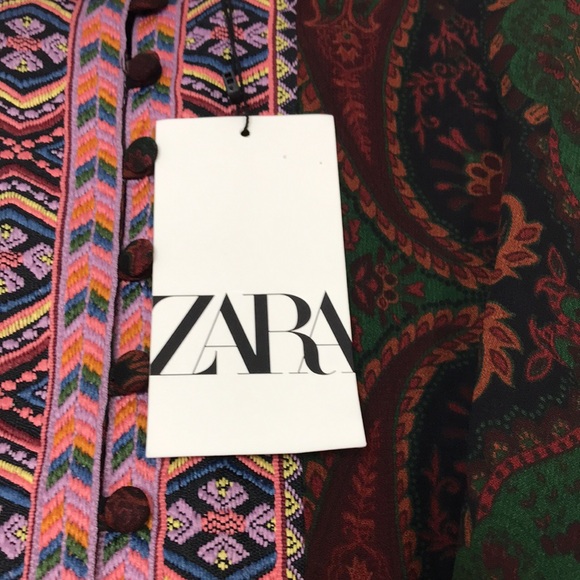NWT ZARA JACQUARD RIBBON DRESS - Picture 12 of 15